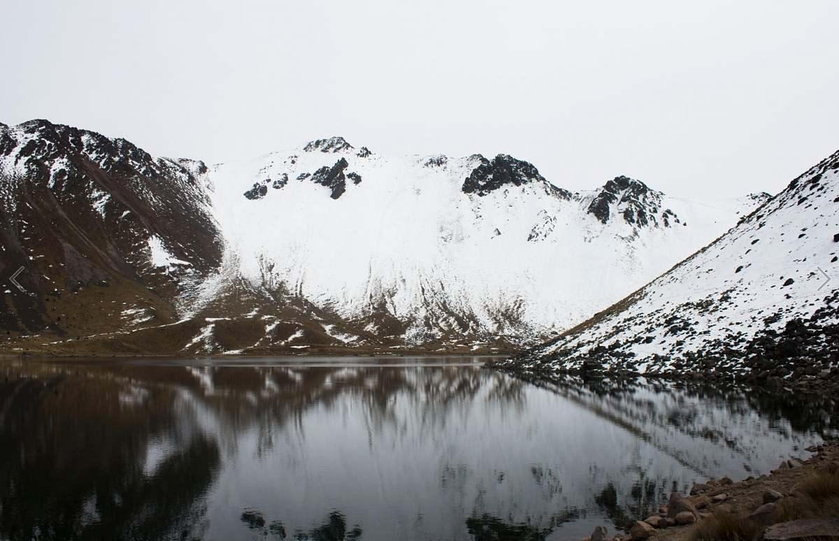 mountain icy mountain lake lake