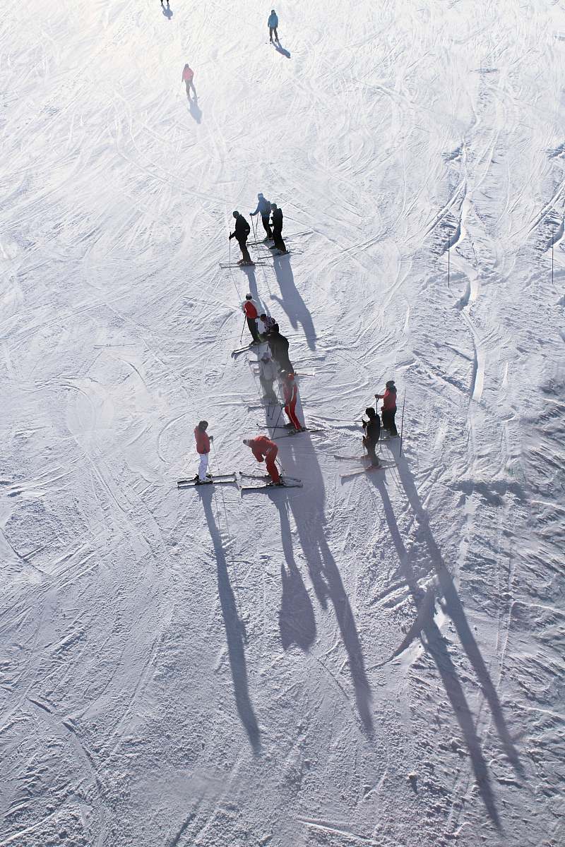 nature people skiing on snow during daytime outdoors
