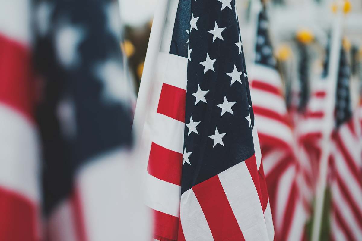 flag closeup photo of U.S.A. flag american