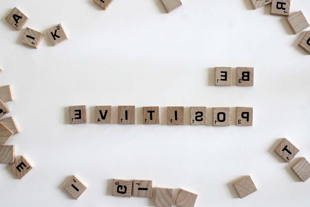 alphabet be positive scrabble pieces quote