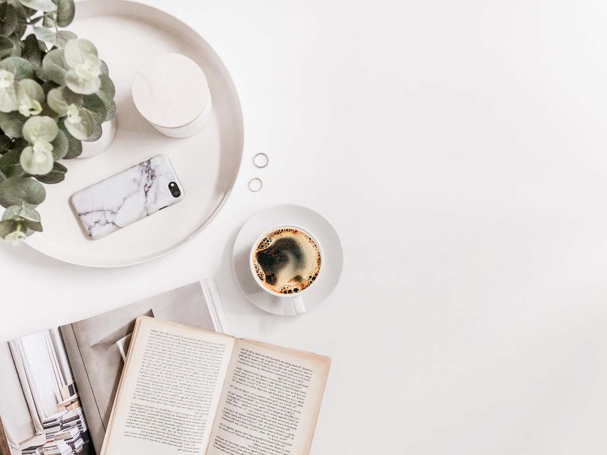 page filled white coffee cup pottery