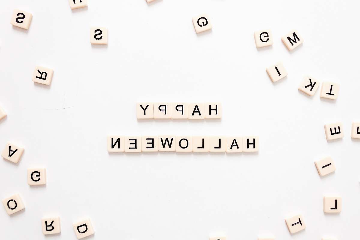 alphabet Happy Halloween text symbol