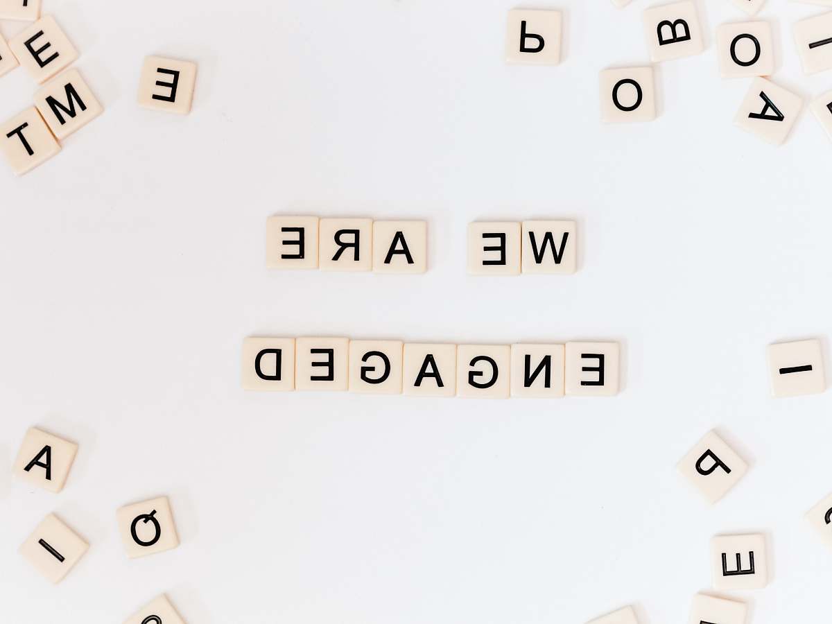 symbol we are engaged letter blocks number
