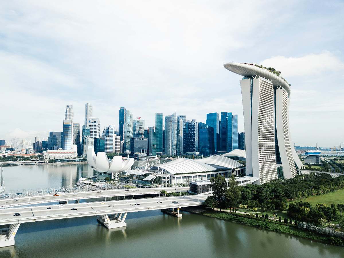 vessel Singapore skyline watercraft