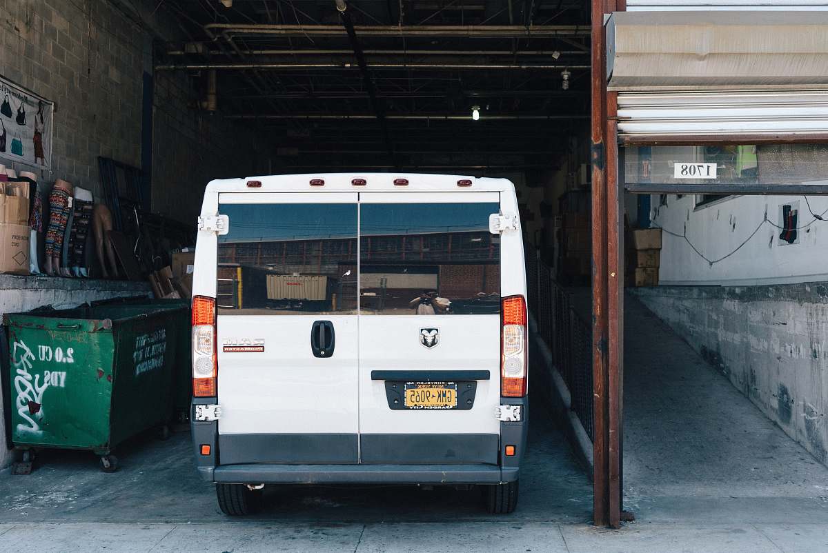 bus white Dodge Grand Caravan vehicle
