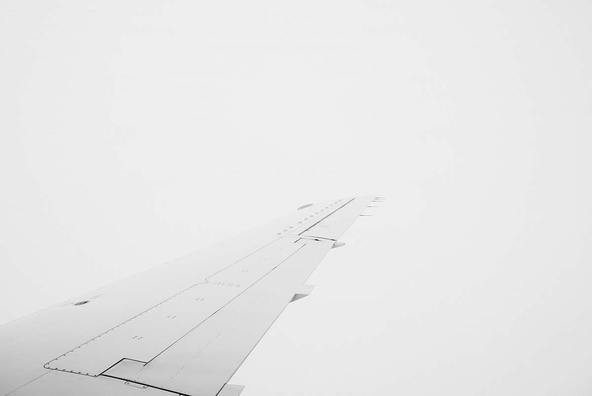 black-and-white aerial photography of airplane wing diagram