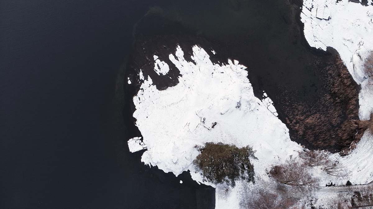 norway bird's eye view of snow-covered mountain bygdøy