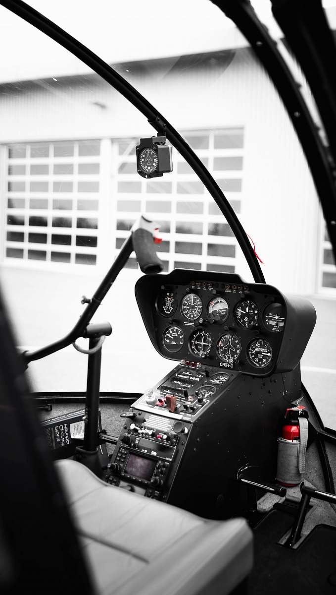 helicopter black cockpit helicopter air