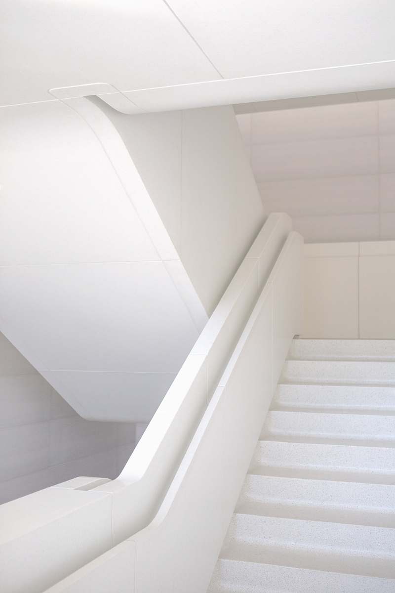 grey photo of white staircase cupertino