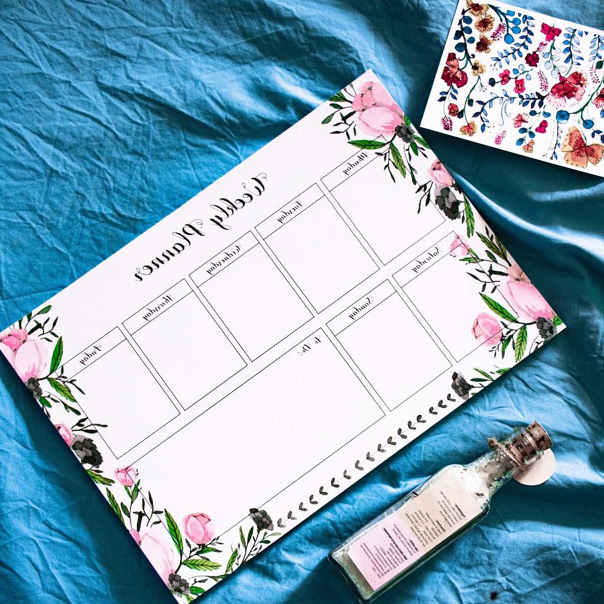 text white and pink floral card art