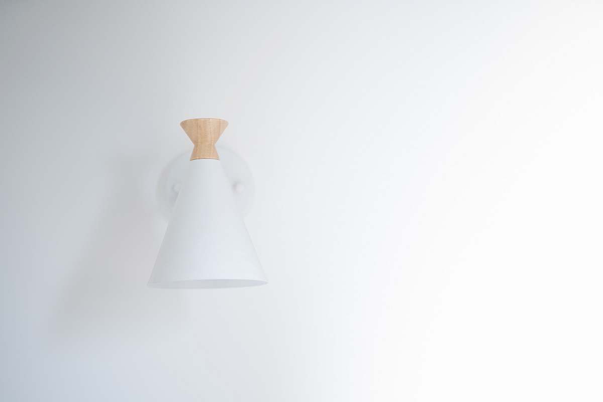 lamp white cone sconce lampshade