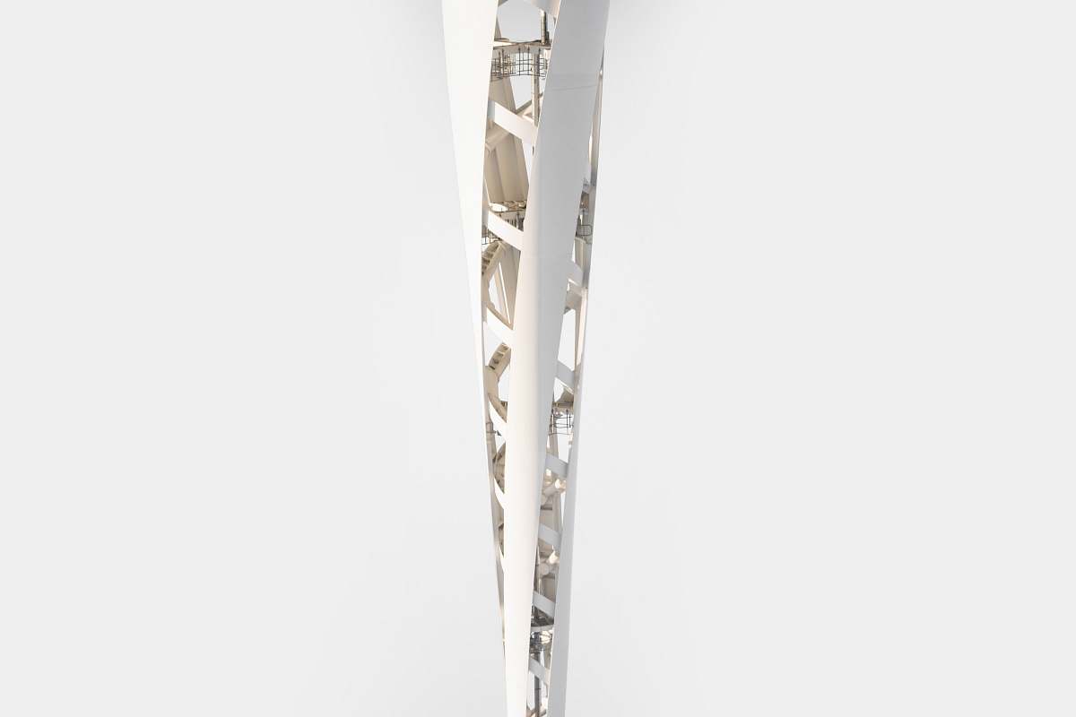 architecture white high-rise building structure