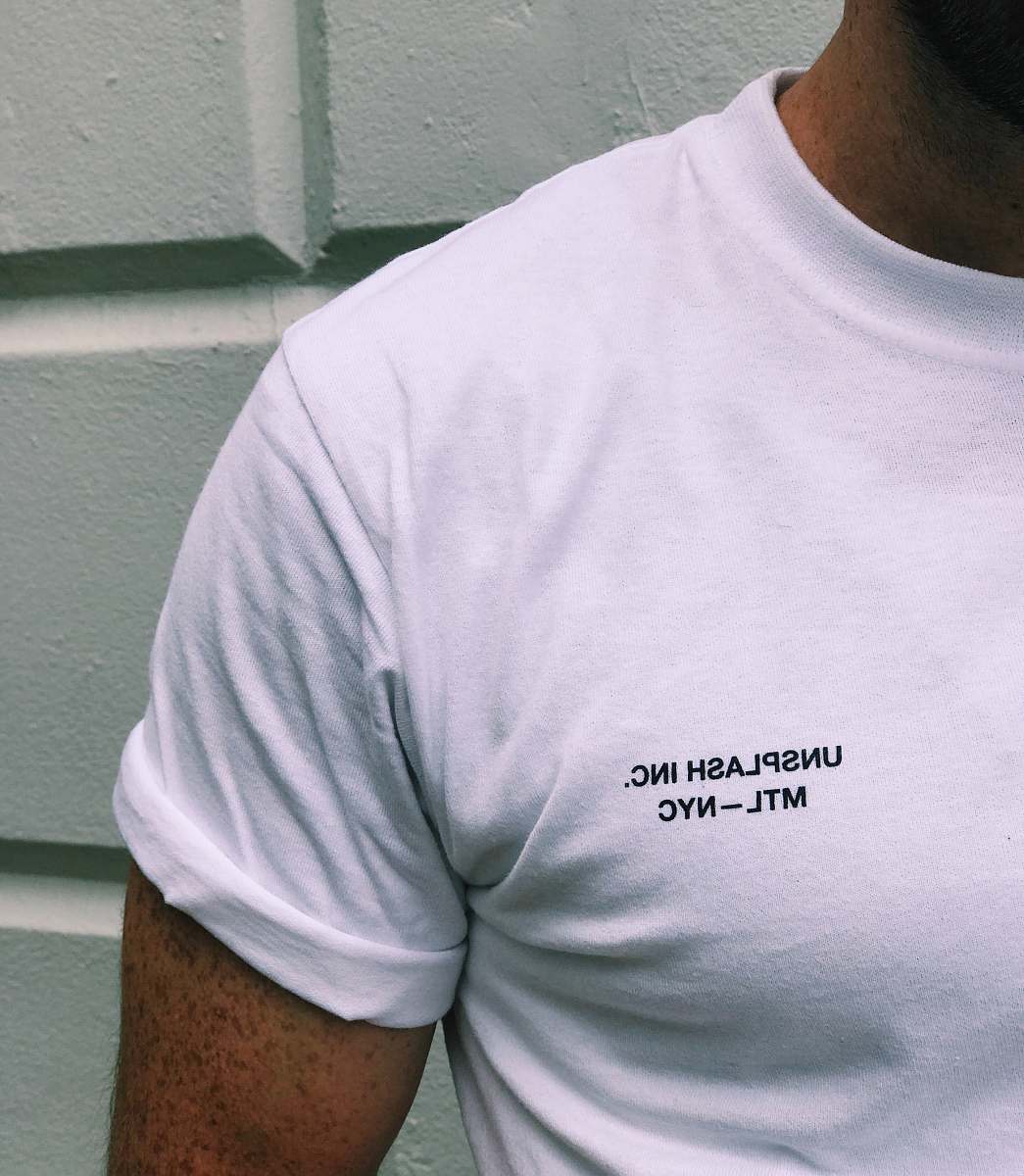 unsplash white Unsplash crew-neck short-sleeved shirt fashion