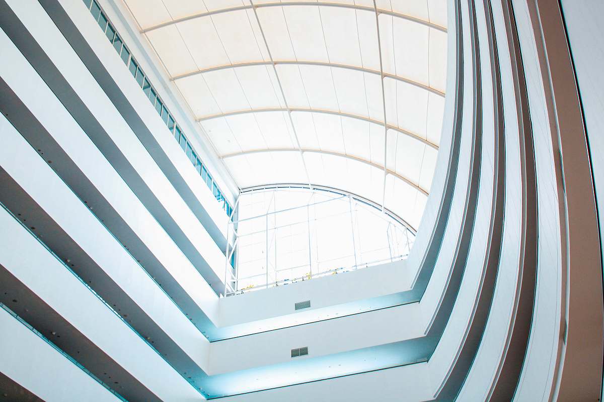 architecture view of a white building building