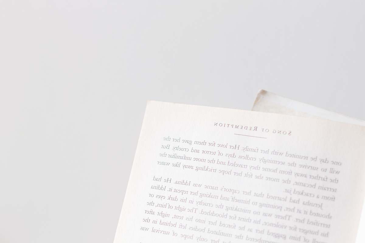 book book page on white surface page