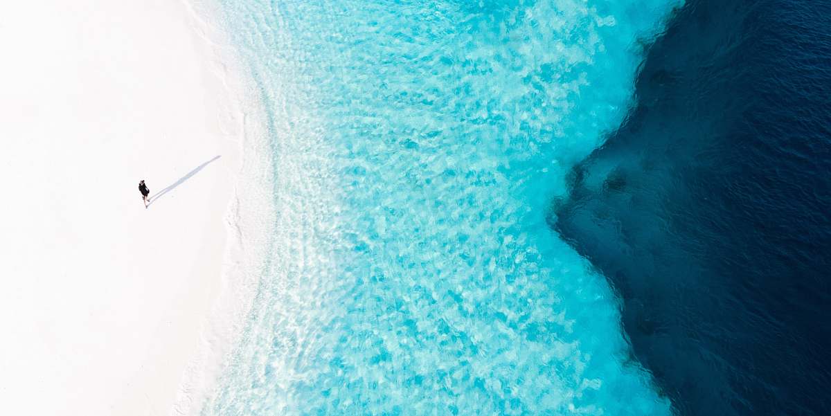 nature aerial view of ocean outdoors