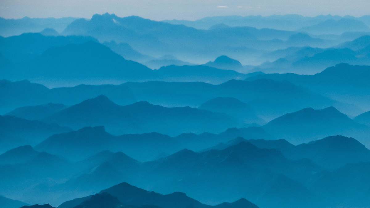 mountain bird's eye view of mountain nature