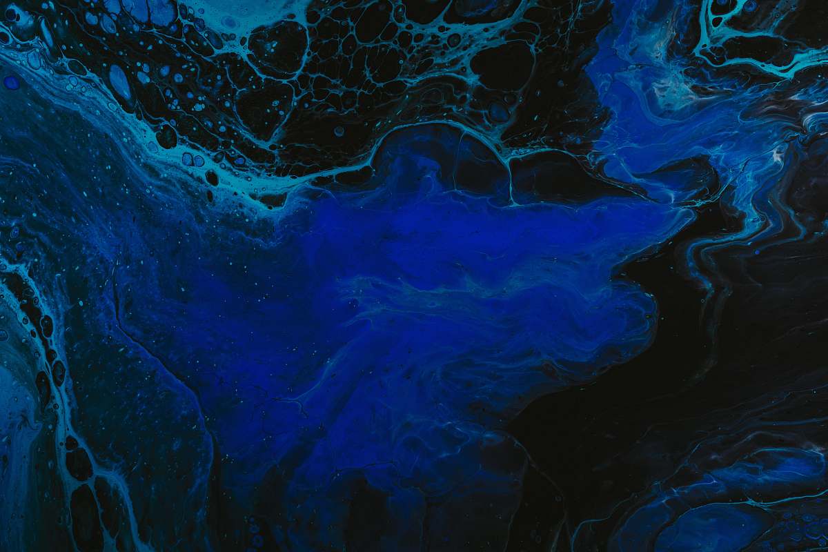 nature blue and black abstract painting pattern