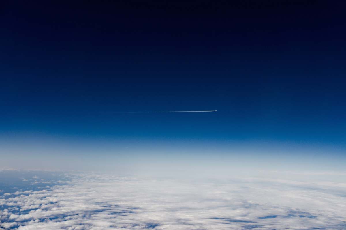 sky blue sky over white clouds space