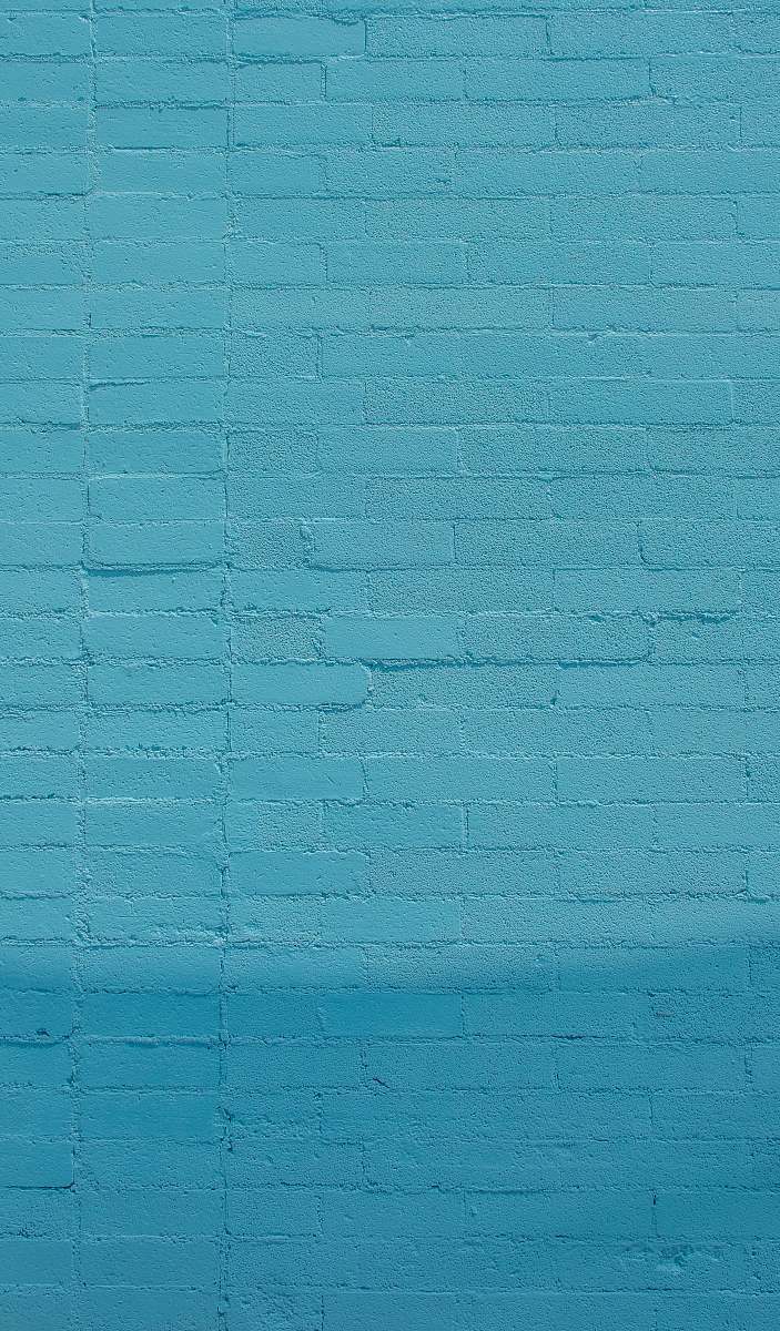 wall blue wall bricks rug