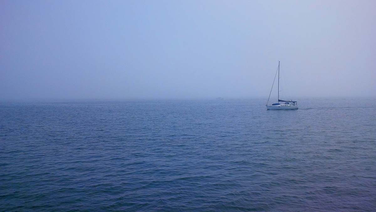 yacht boat at the middle of the sea boat