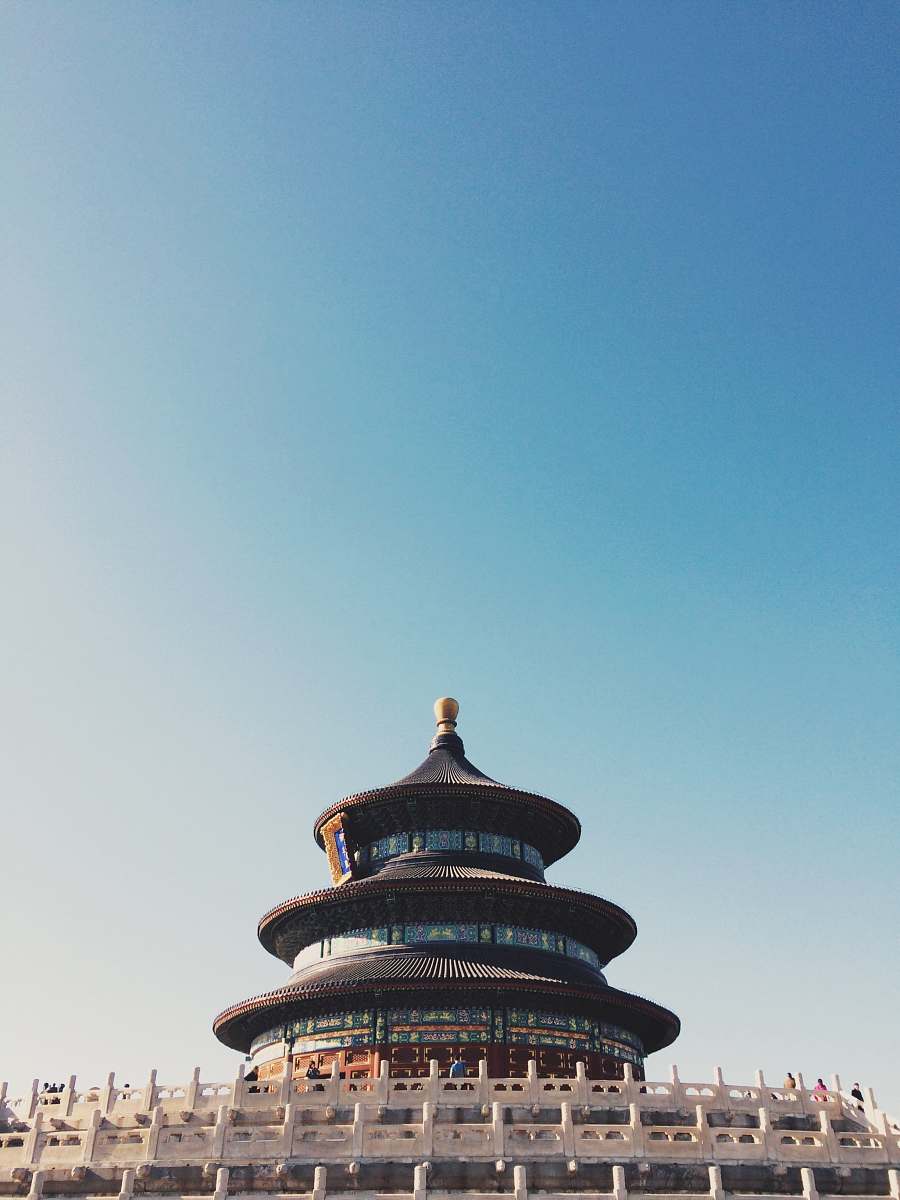 architecture brown and blue temple building
