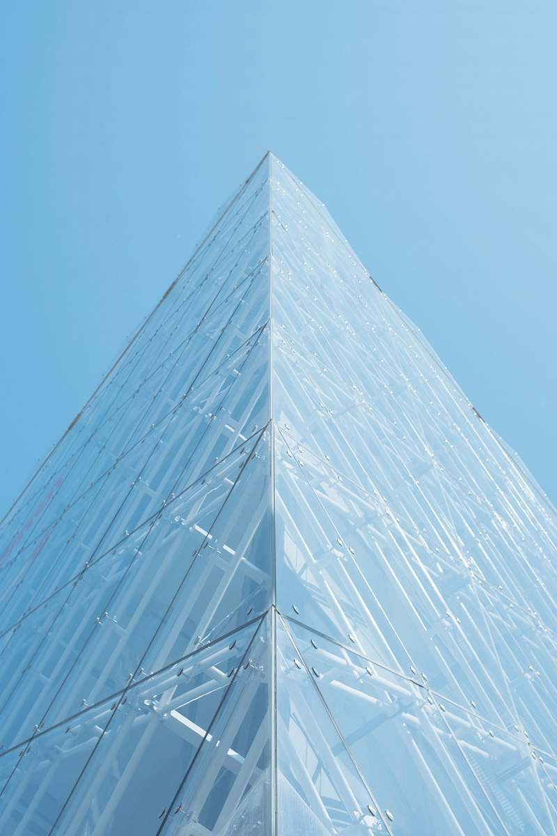 copenhagen clear glass pyramid building denmark
