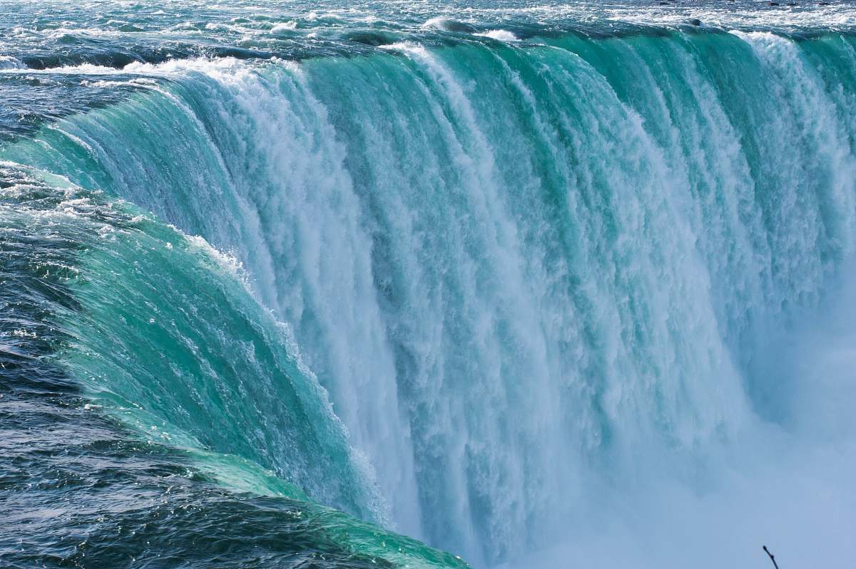 water closeup photo of horseshoe falls nature