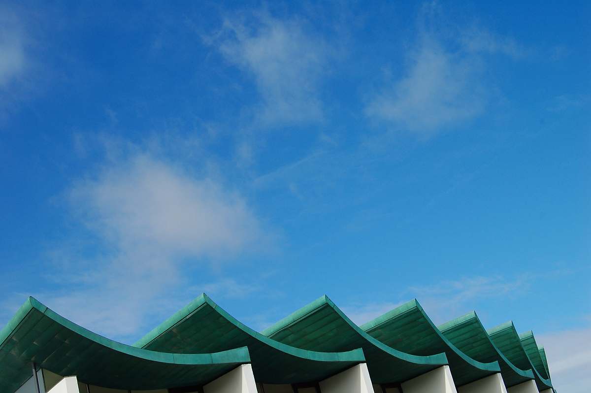 structure concrete structure with green roof repetition