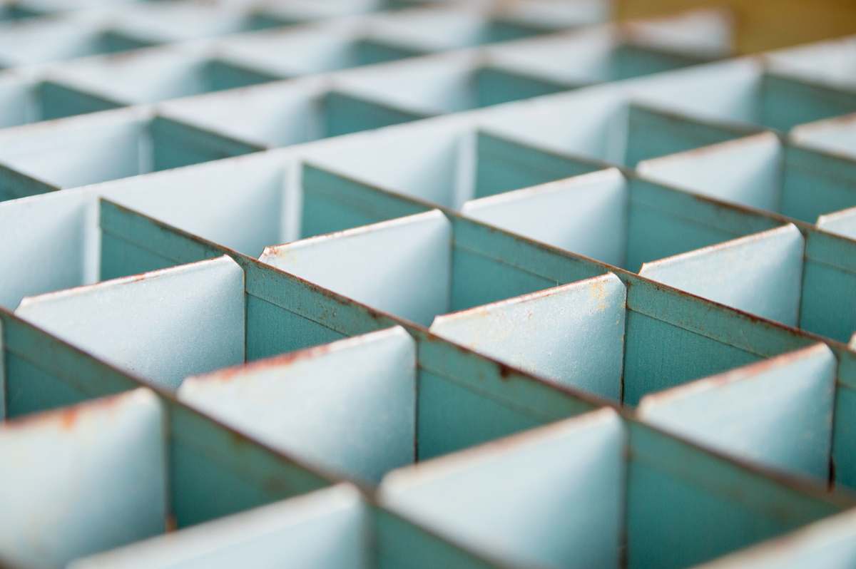 cube gray metal cube container pattern