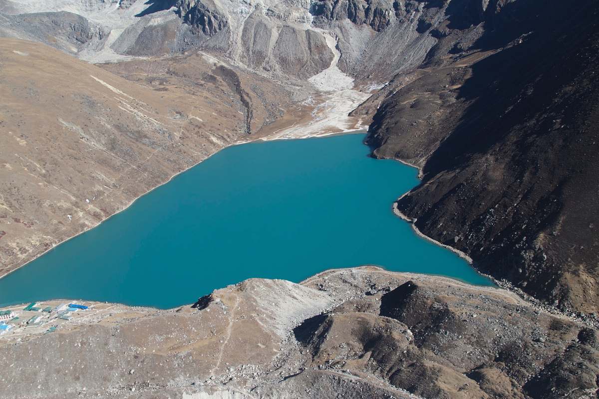 valley high angle photography of river glacier
