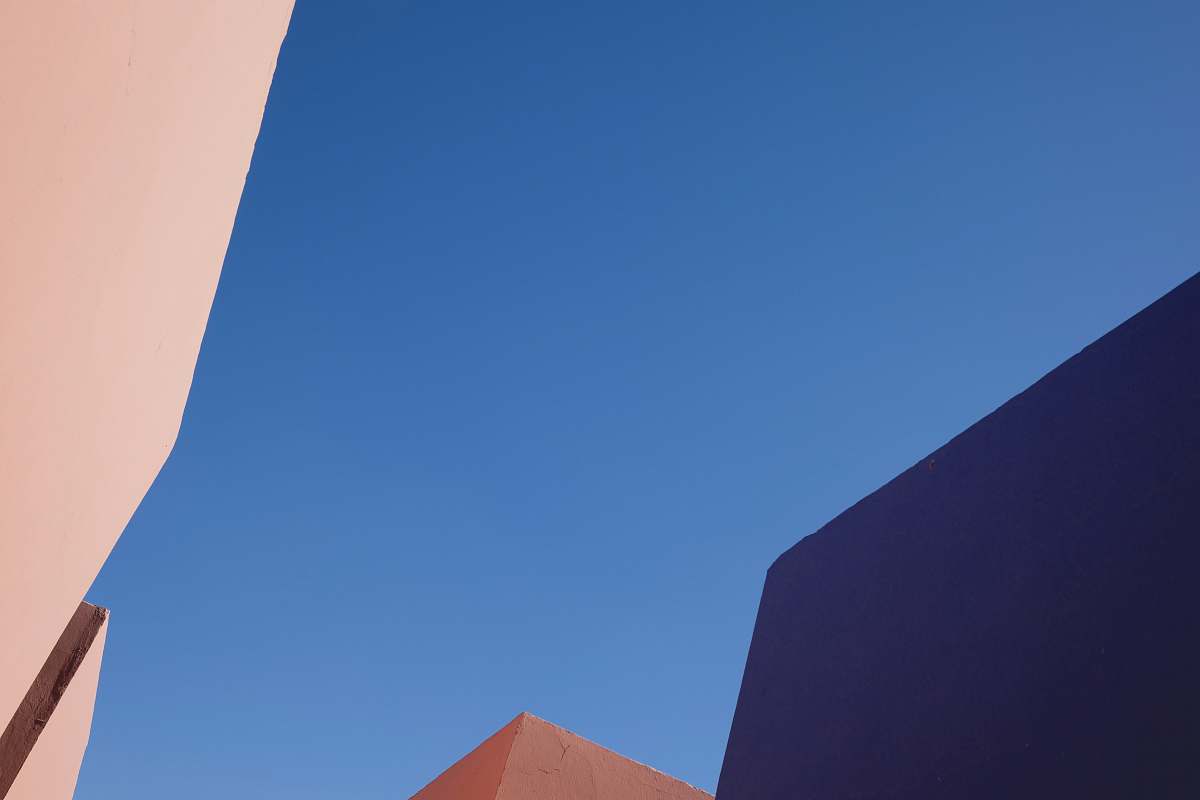 sky low angle photo of building building