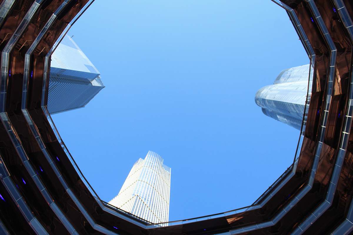 window low angle photo of buildings new york