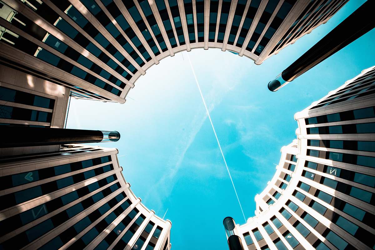 building low-angle photography of curtain wall high rise building during daytime rural