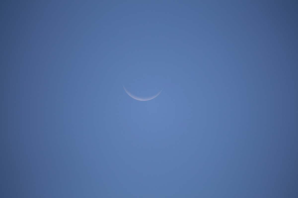 outdoors moon and blue skies nature