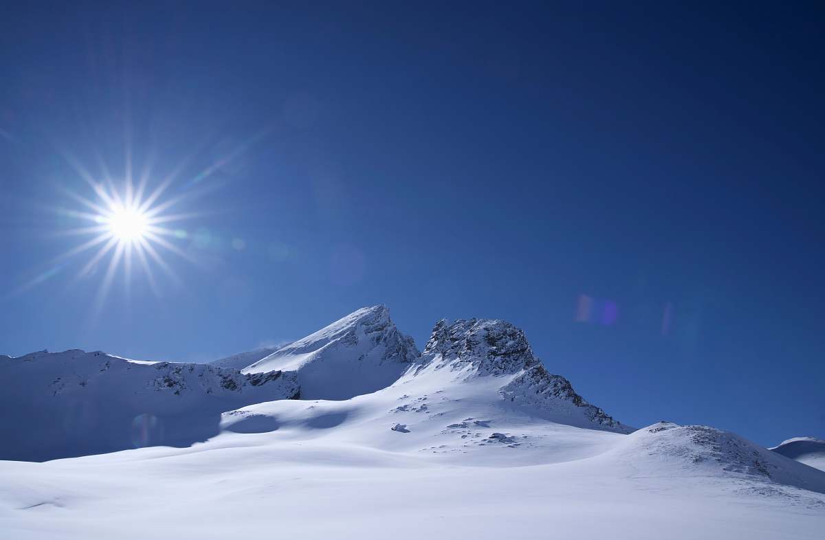mountain mountain covered with snow alps