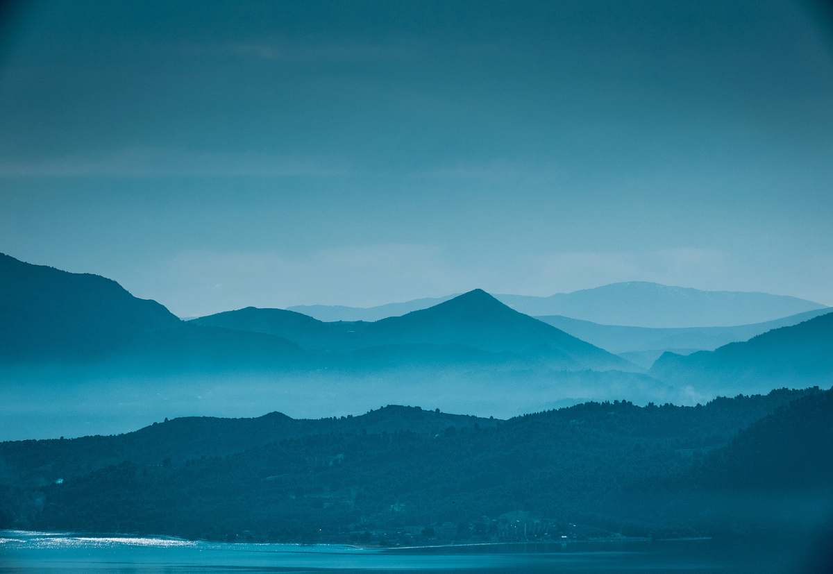 mountain mountain in mist nature