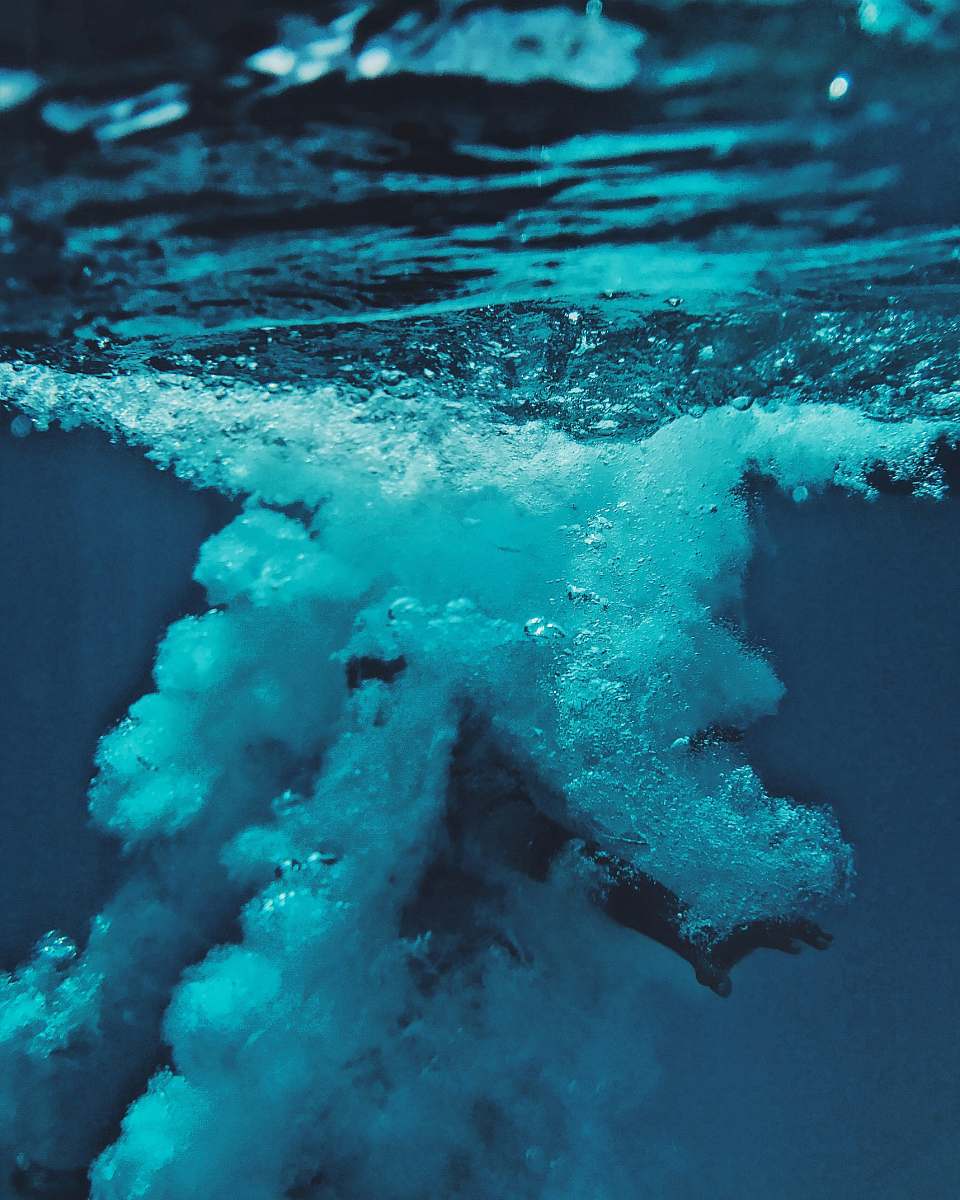water person dived on body of water maldives