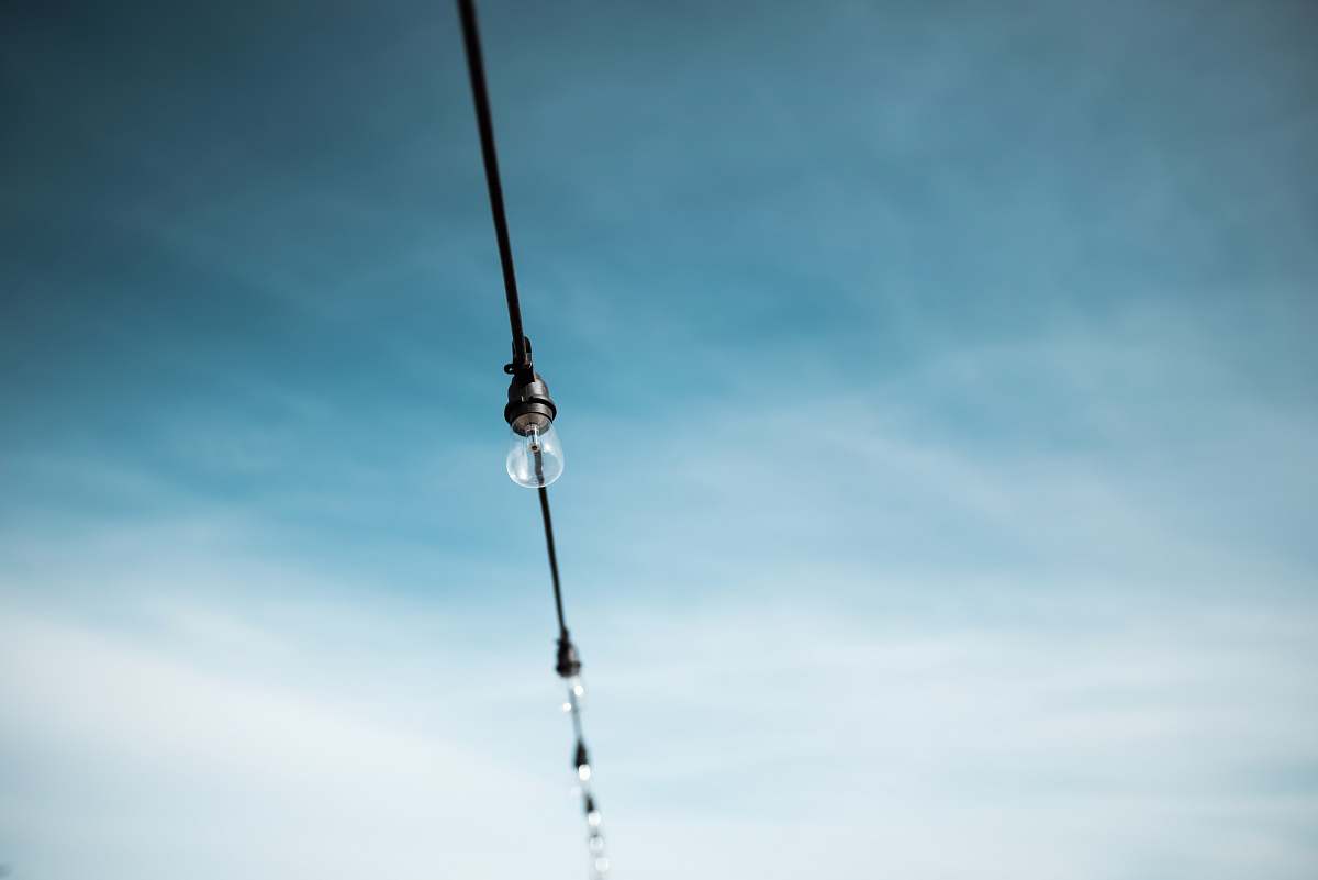 sky photo of string bulb light light