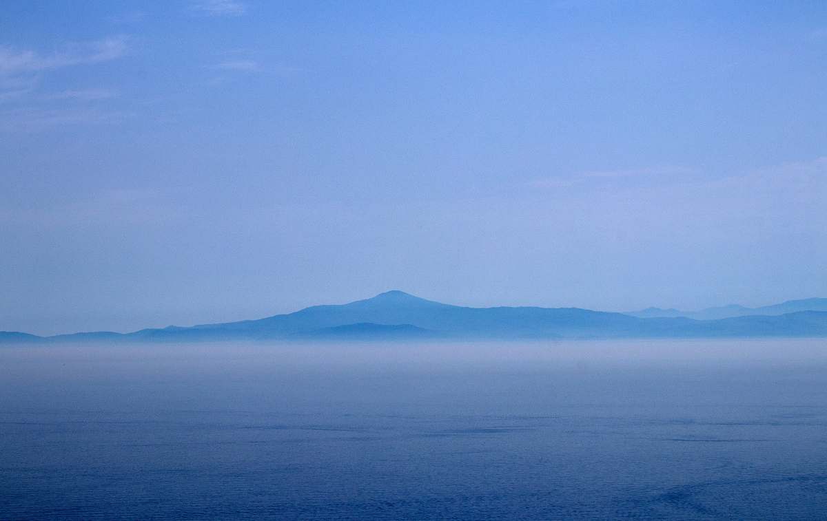 nature silhouette of mountain land