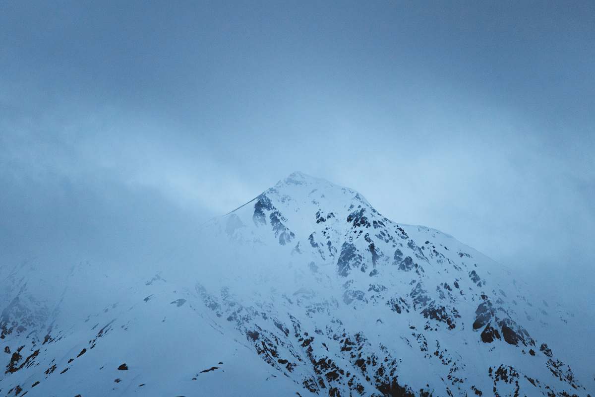 alaska snow-coated hill during daytime united states