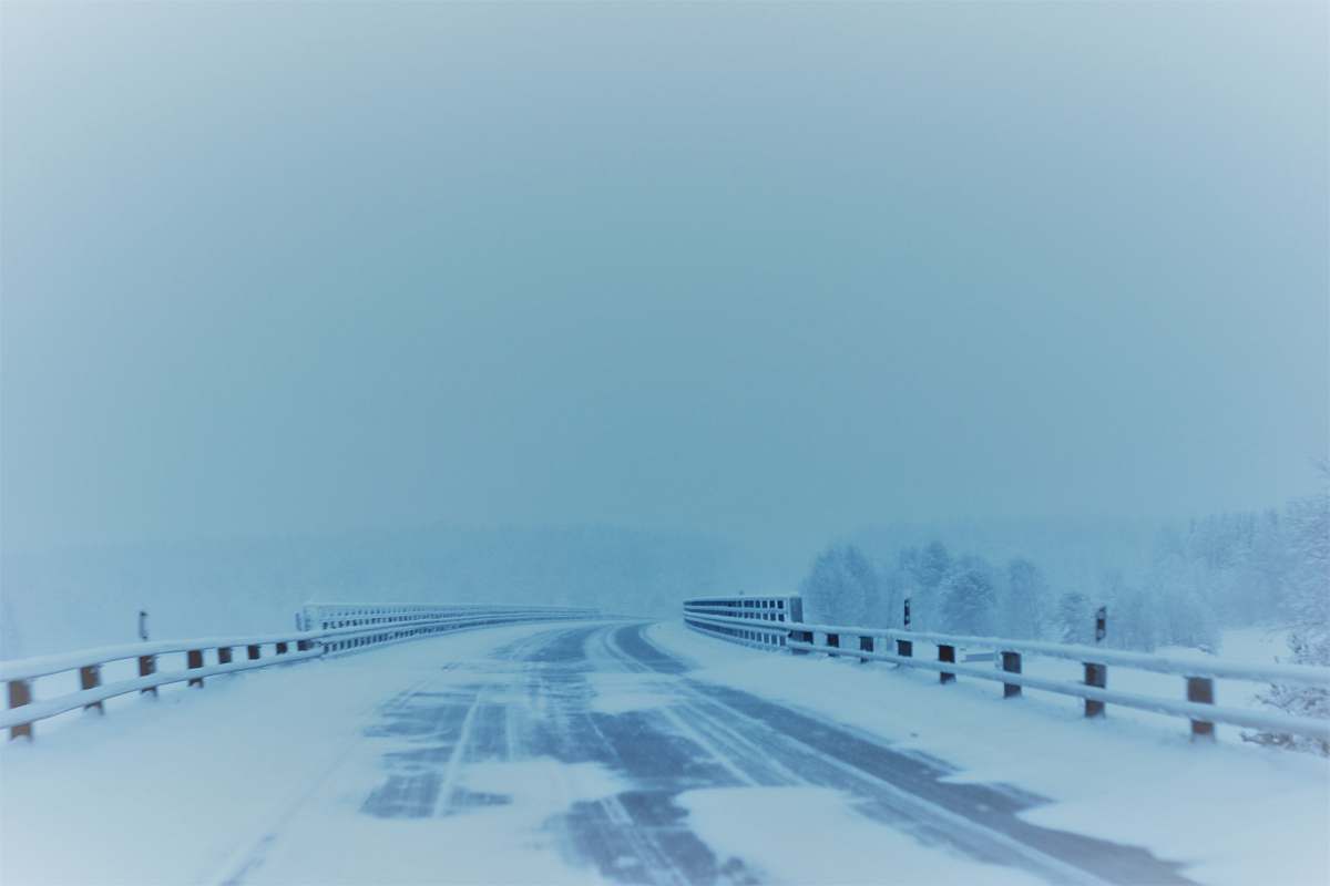 nature snow covered empty road snow