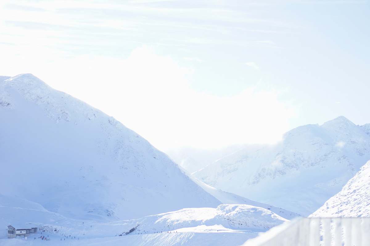 nature snow covered mountain range mountain
