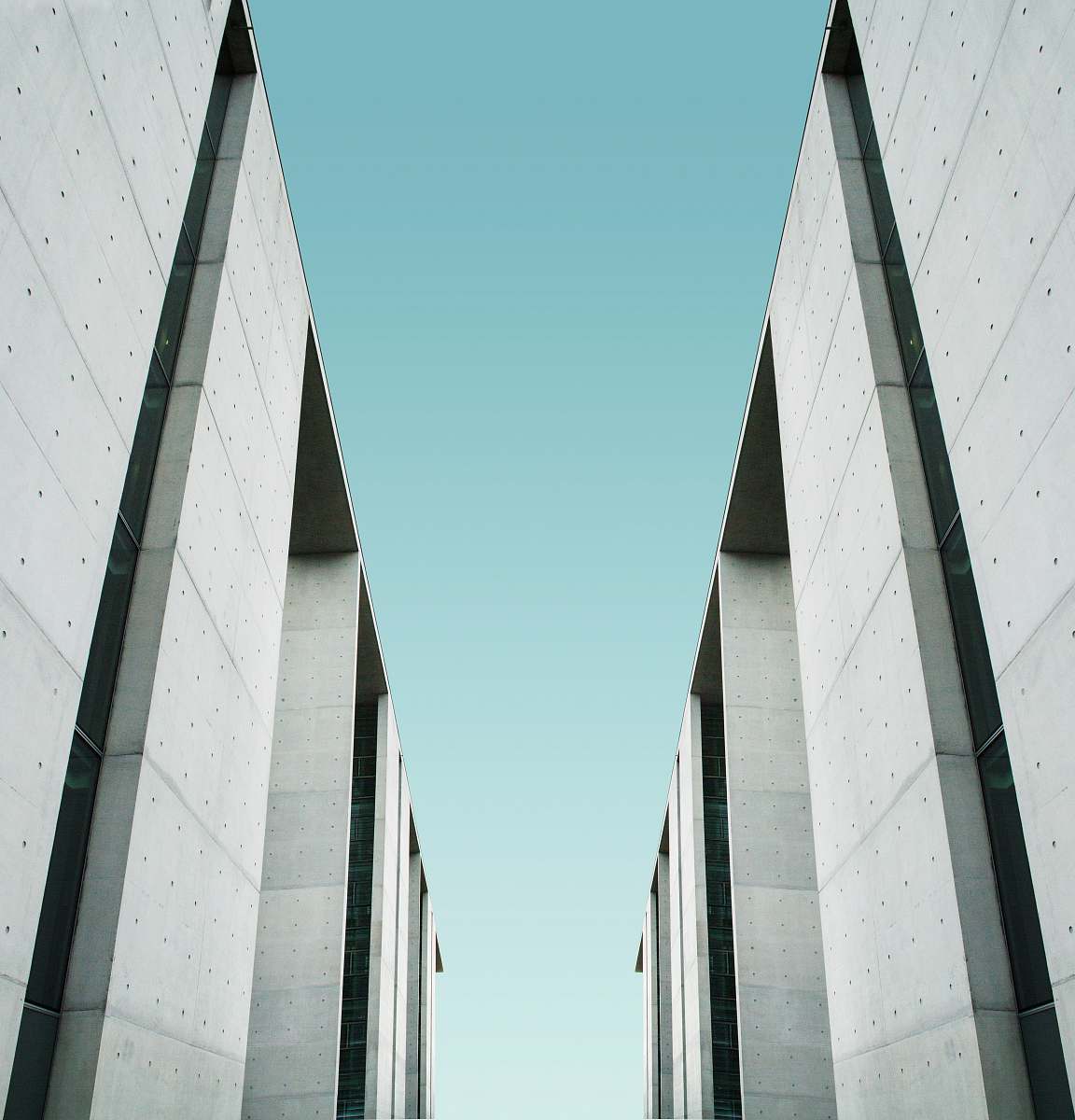 building two white buildings facing each other berlin