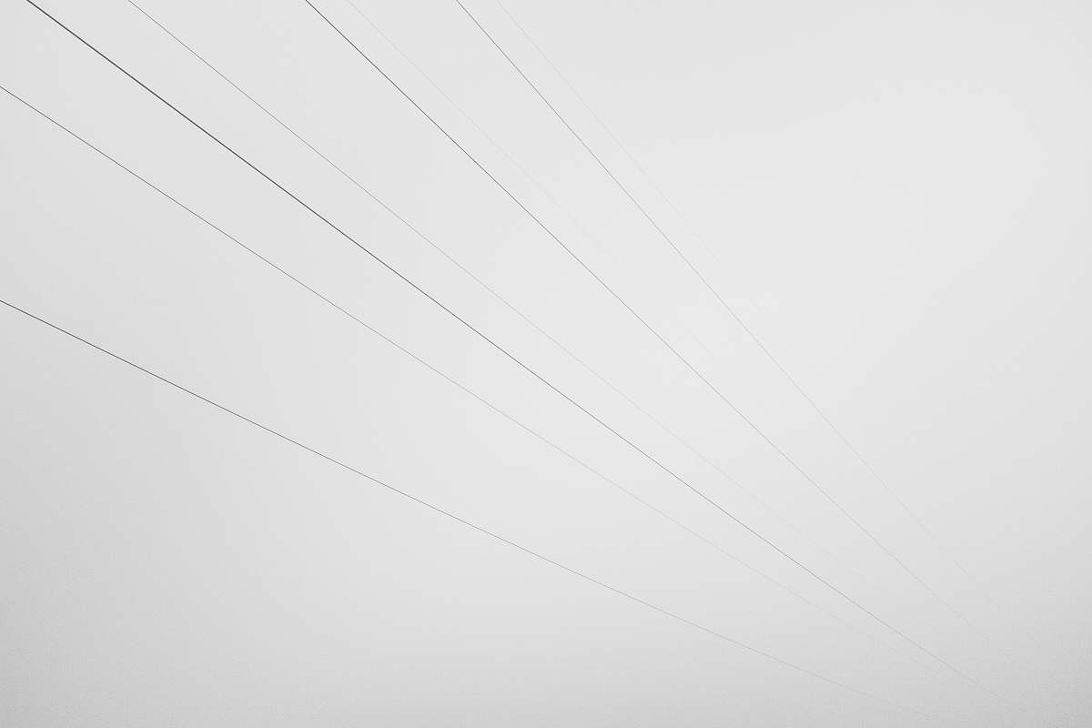 black-and-white white artwork cable