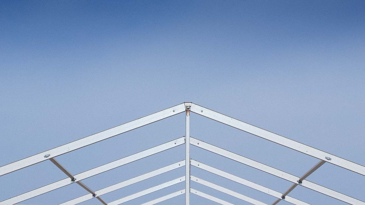 outdoors white metal frame nature