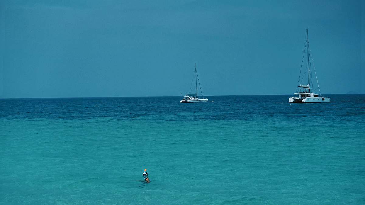 transportation blue waters and white sailing boats vehicle