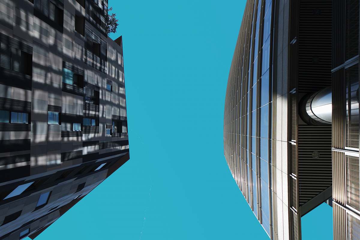 urban low angle photo of high-rise buildings city