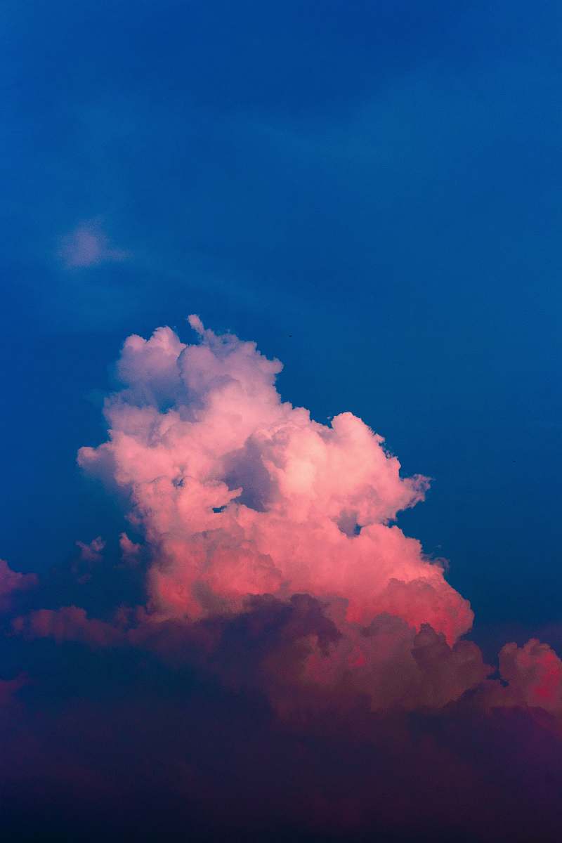 human selective photo of white and blue sky person