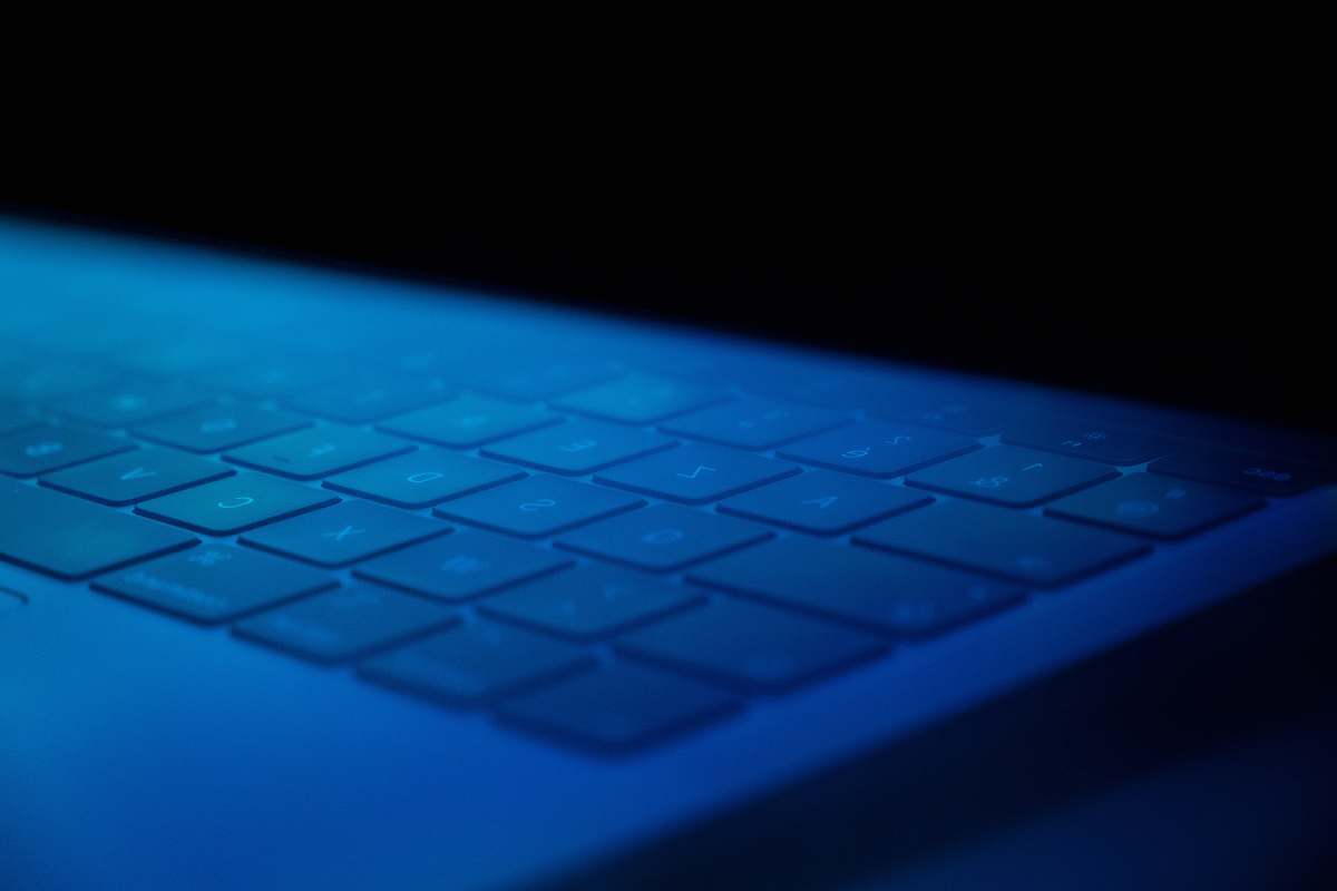 computer blue laptop computer electronics